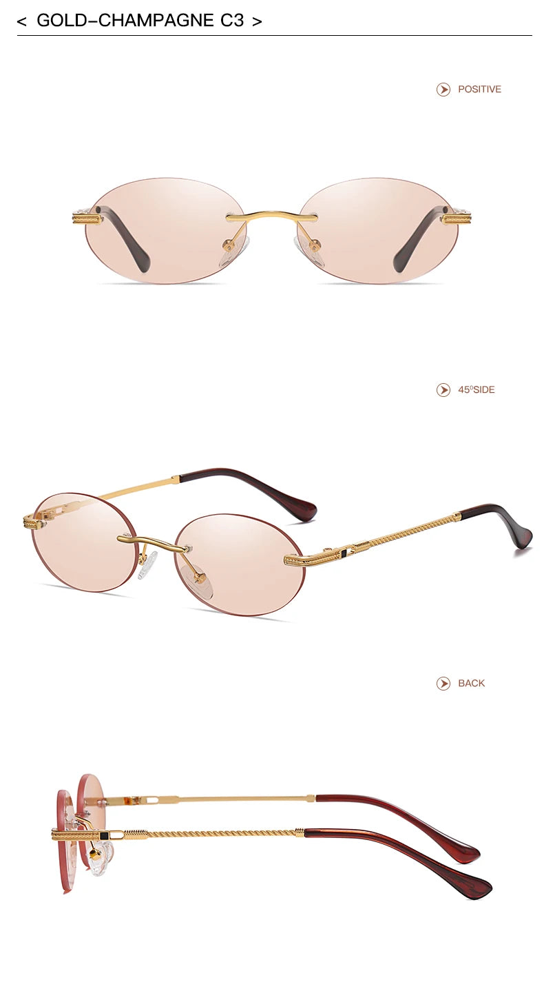 Retro Oval Sonnenbrille