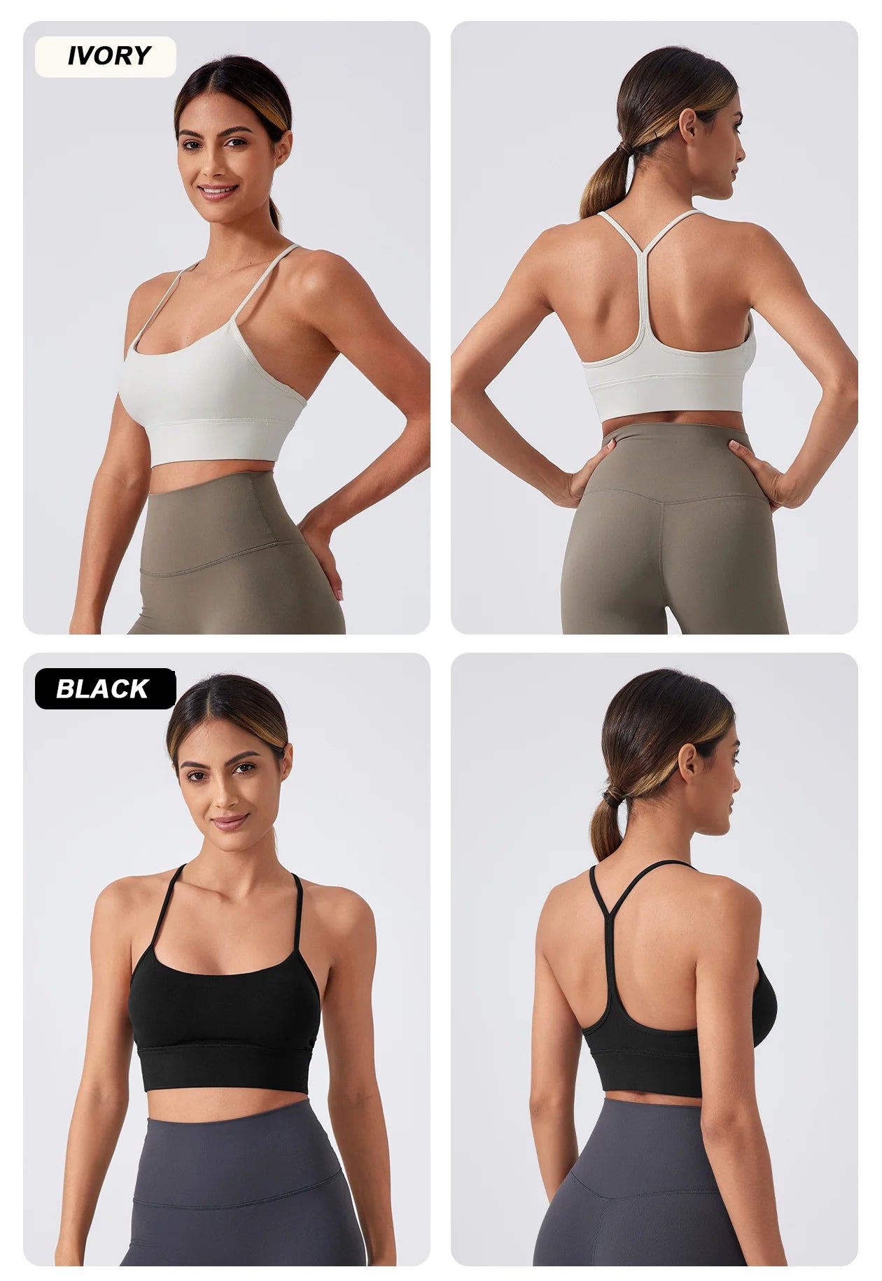 High-quality sports bra with custom logo