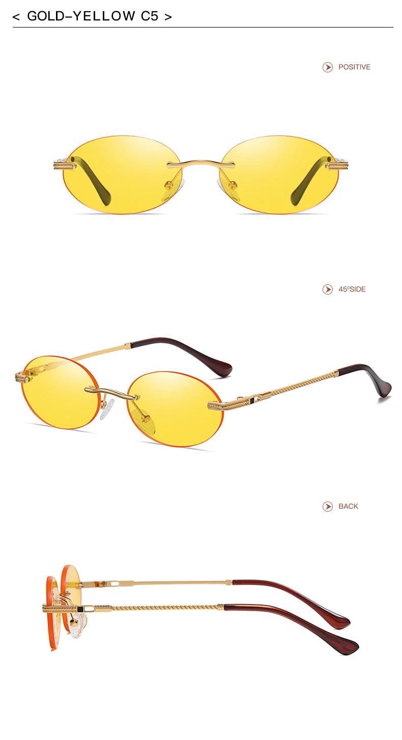 Retro Oval Sonnenbrille