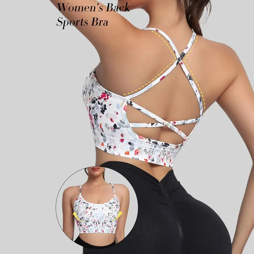 Women's Sports Bra Comfortable & Stylish with Criss-Cross Straps