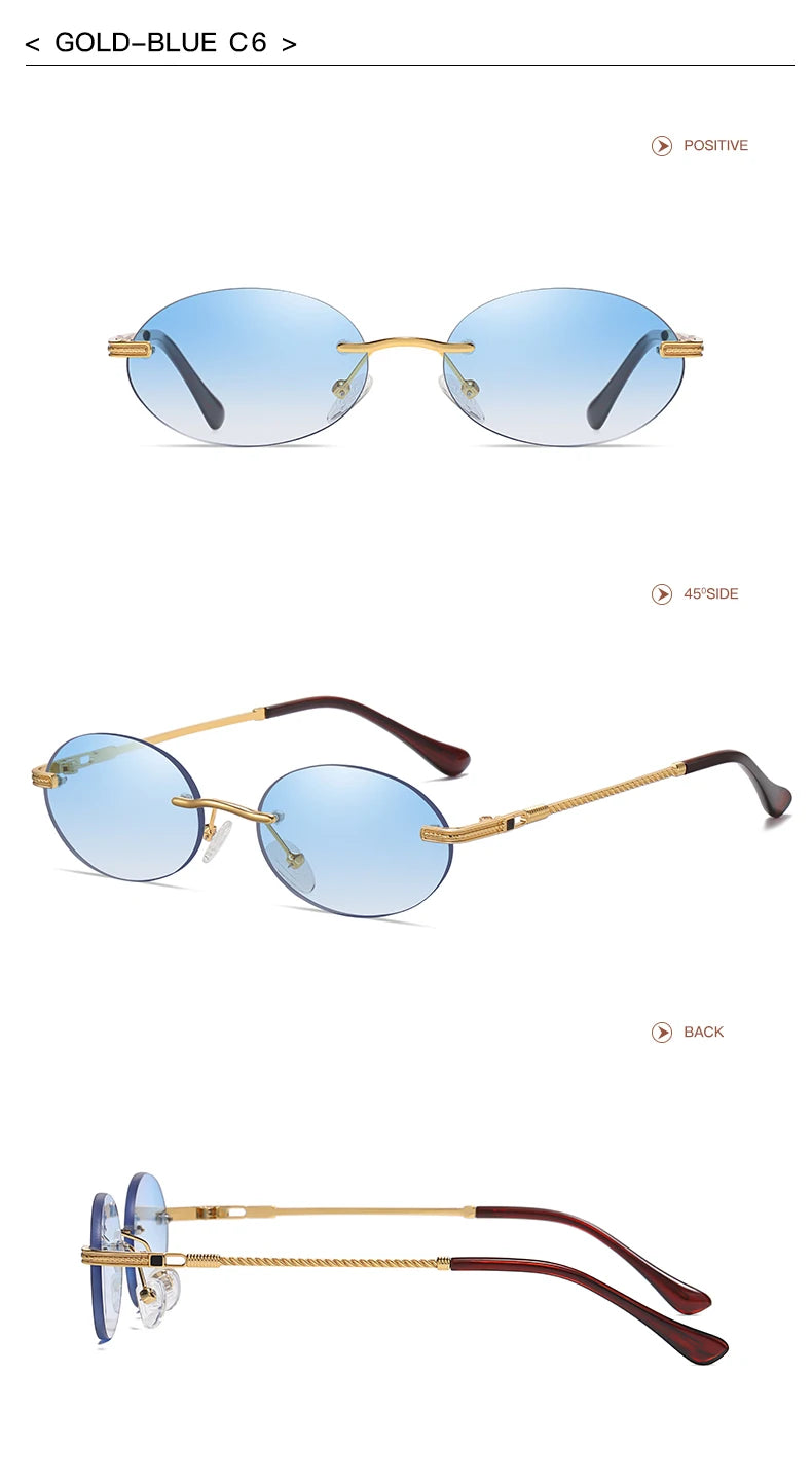 Retro Oval Sonnenbrille