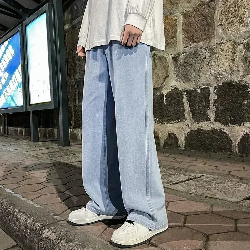 Herren Streetwear Jeans 2025 – Korean Style, Wide Leg, Loose Fit