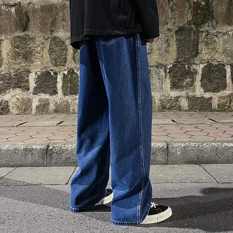 Herren Streetwear Jeans 2025 – Korean Style, Wide Leg, Loose Fit