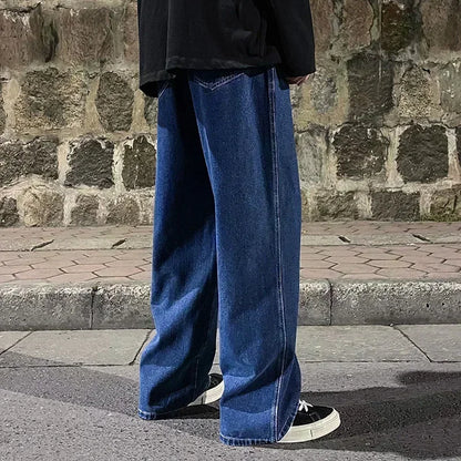Herren Streetwear Jeans 2025 – Korean Style, Wide Leg, Loose Fit