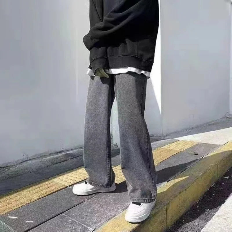 Herren Baggy Jeans – Wide Leg, Straight Fit, Hip-Hop Streetwear