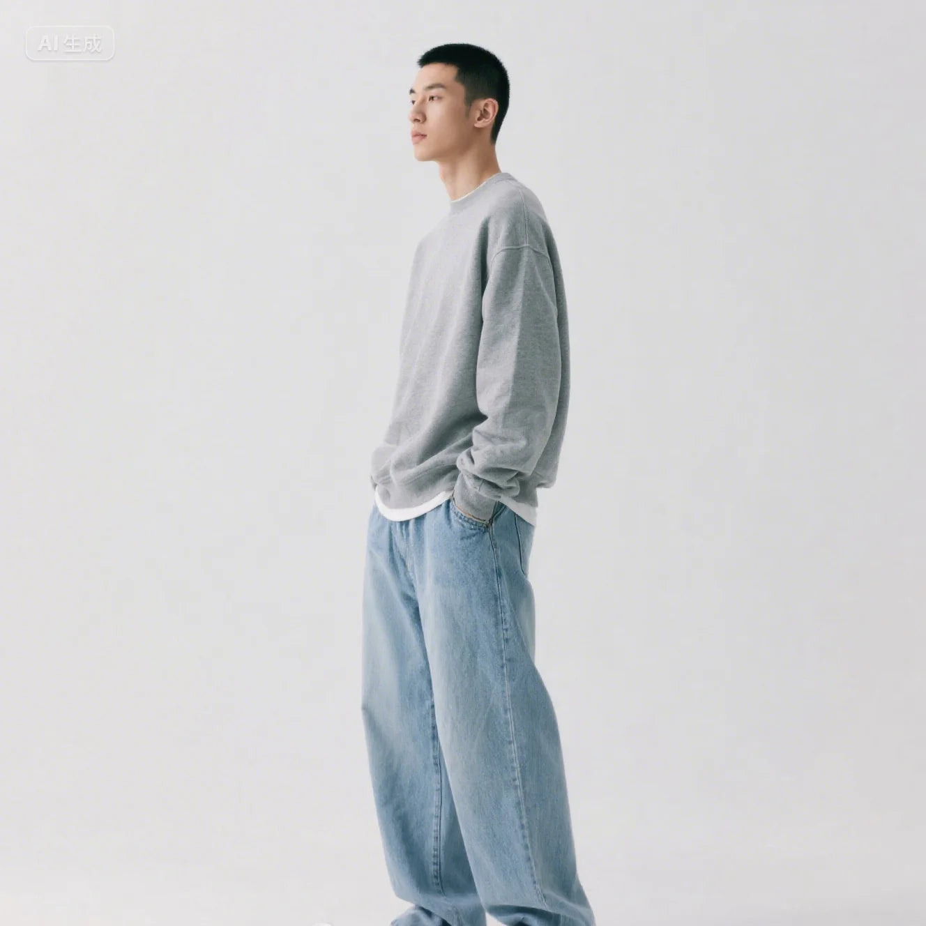 Herren Baggy Denim Jeans – Korean Style