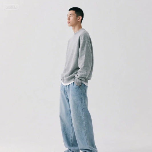Herren Baggy Denim Jeans – Korean Style